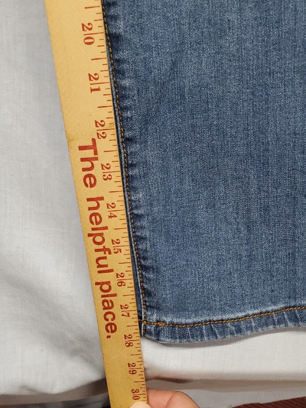 Women's Blue Denim Straight-Leg Jeans #316 - Picture 3 of 6